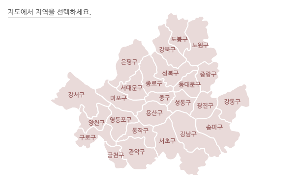 서울시 전체 지도